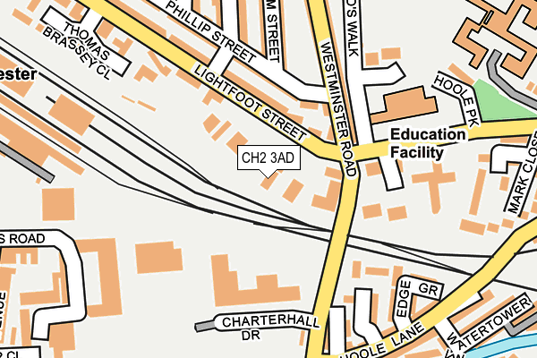 CH2 3AD map - OS OpenMap – Local (Ordnance Survey)