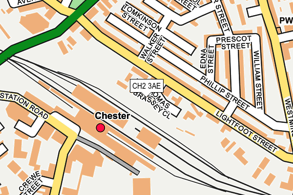 CH2 3AE map - OS OpenMap – Local (Ordnance Survey)