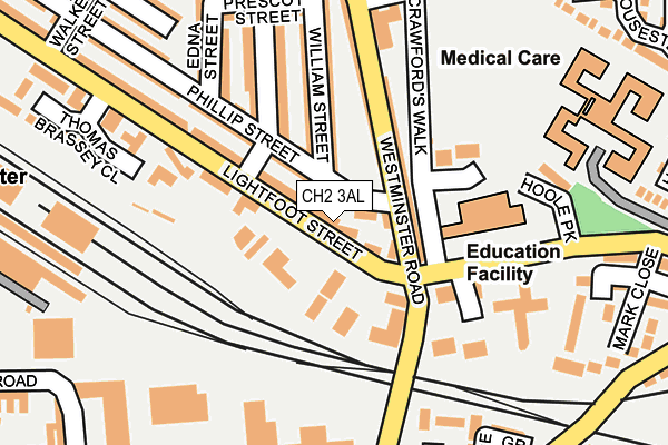 CH2 3AL map - OS OpenMap – Local (Ordnance Survey)