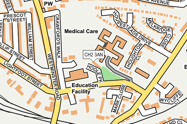 CH2 3AN map - OS OpenMap – Local (Ordnance Survey)