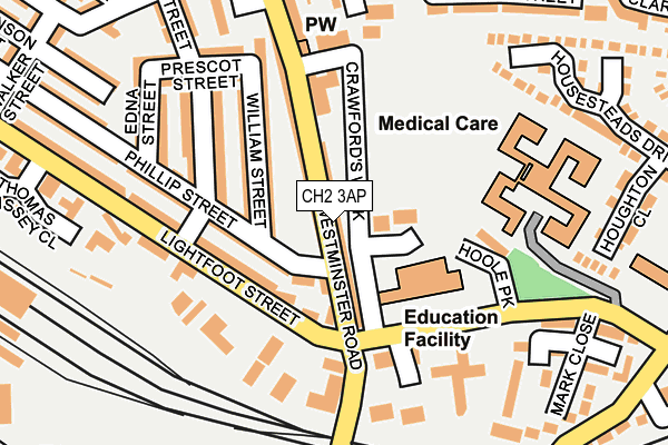 CH2 3AP map - OS OpenMap – Local (Ordnance Survey)