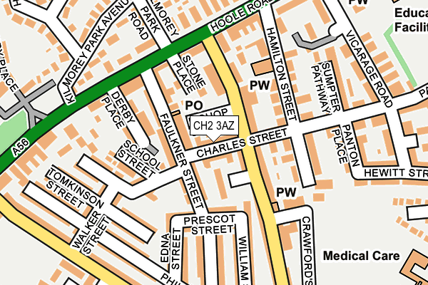 CH2 3AZ map - OS OpenMap – Local (Ordnance Survey)