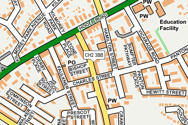 CH2 3BB map - OS OpenMap – Local (Ordnance Survey)