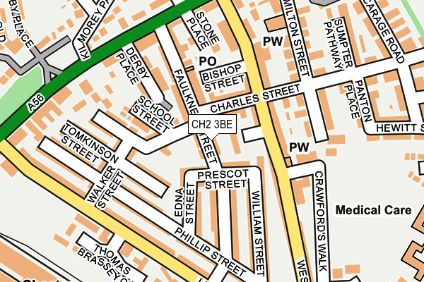 CH2 3BE map - OS OpenMap – Local (Ordnance Survey)