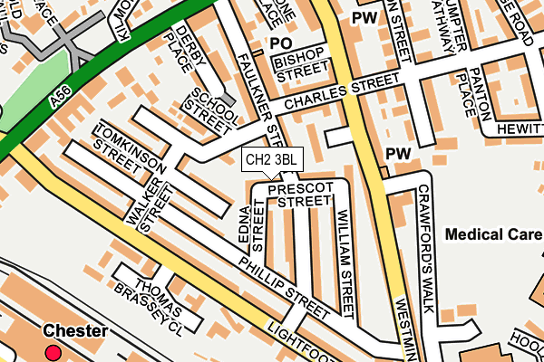 CH2 3BL map - OS OpenMap – Local (Ordnance Survey)