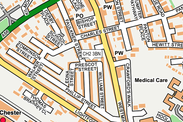 CH2 3BN map - OS OpenMap – Local (Ordnance Survey)