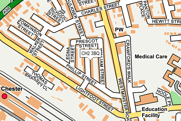 CH2 3BQ map - OS OpenMap – Local (Ordnance Survey)