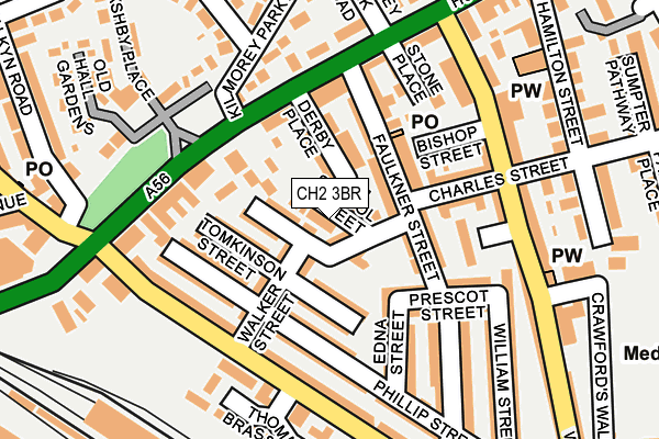 CH2 3BR map - OS OpenMap – Local (Ordnance Survey)