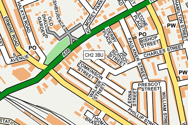 CH2 3BU map - OS OpenMap – Local (Ordnance Survey)