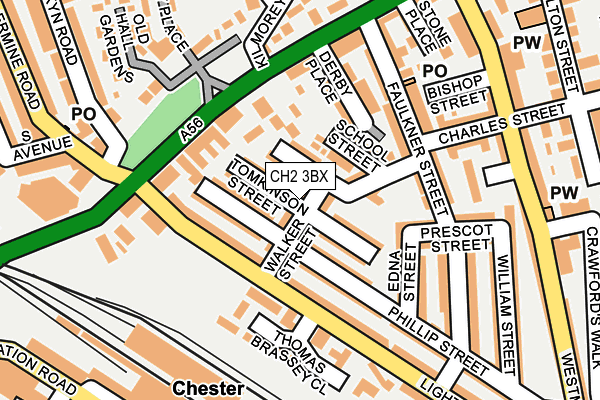 CH2 3BX map - OS OpenMap – Local (Ordnance Survey)