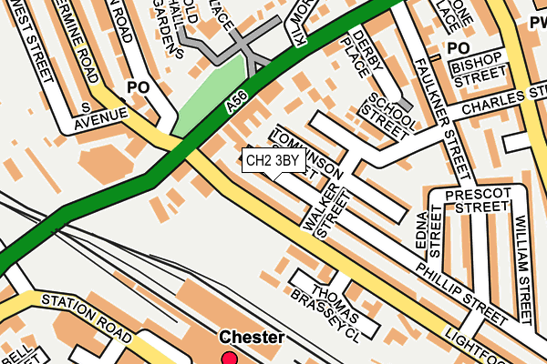 CH2 3BY map - OS OpenMap – Local (Ordnance Survey)