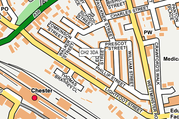 CH2 3DA map - OS OpenMap – Local (Ordnance Survey)