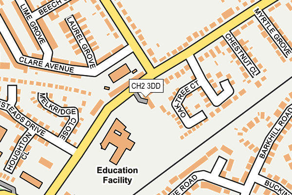 CH2 3DD map - OS OpenMap – Local (Ordnance Survey)