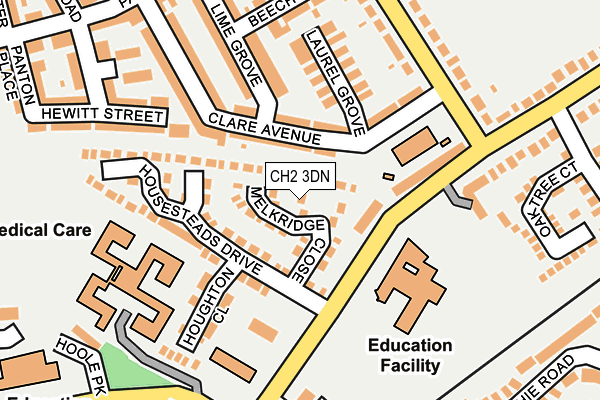 CH2 3DN map - OS OpenMap – Local (Ordnance Survey)