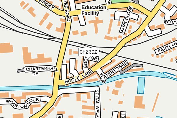 CH2 3DZ map - OS OpenMap – Local (Ordnance Survey)