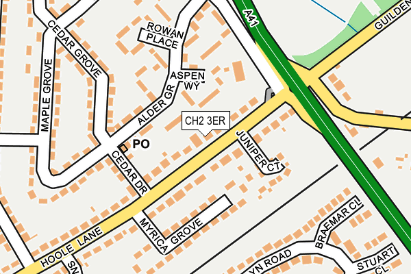 CH2 3ER map - OS OpenMap – Local (Ordnance Survey)