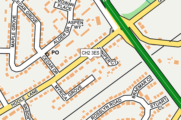 CH2 3ES map - OS OpenMap – Local (Ordnance Survey)