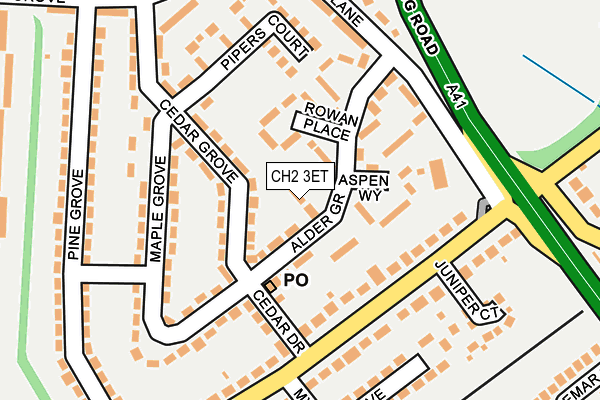 CH2 3ET map - OS OpenMap – Local (Ordnance Survey)