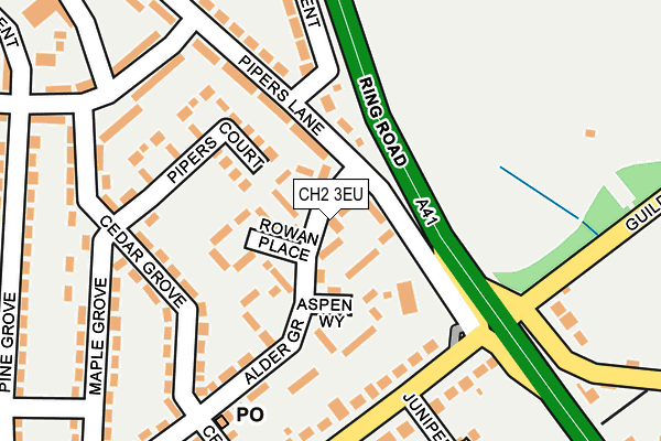 CH2 3EU map - OS OpenMap – Local (Ordnance Survey)