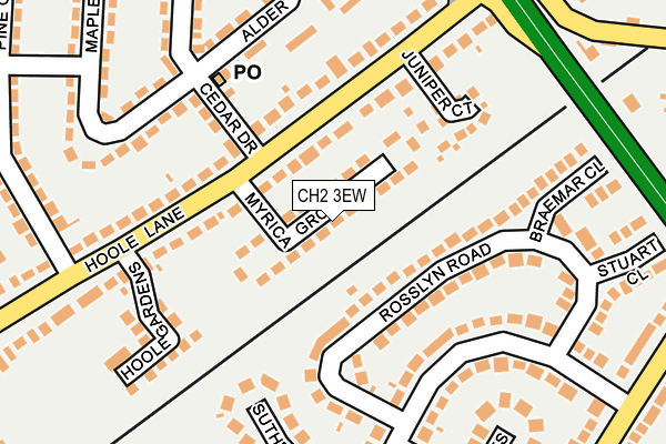 CH2 3EW map - OS OpenMap – Local (Ordnance Survey)