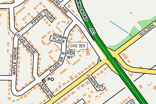 CH2 3EX map - OS OpenMap – Local (Ordnance Survey)