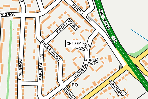 CH2 3EY map - OS OpenMap – Local (Ordnance Survey)