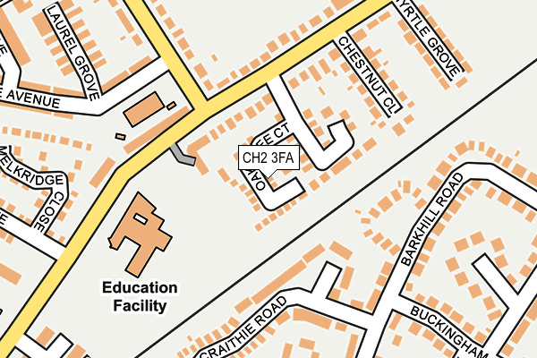 CH2 3FA map - OS OpenMap – Local (Ordnance Survey)