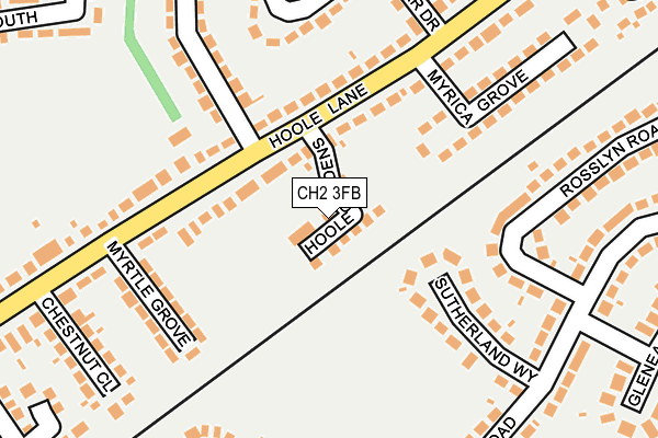 CH2 3FB map - OS OpenMap – Local (Ordnance Survey)