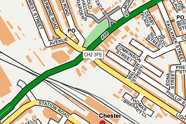 CH2 3FE map - OS OpenMap – Local (Ordnance Survey)