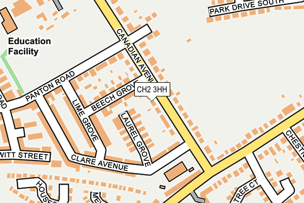 CH2 3HH map - OS OpenMap – Local (Ordnance Survey)