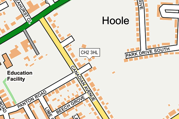 CH2 3HL map - OS OpenMap – Local (Ordnance Survey)