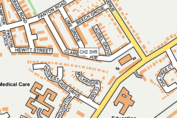 CH2 3HR map - OS OpenMap – Local (Ordnance Survey)