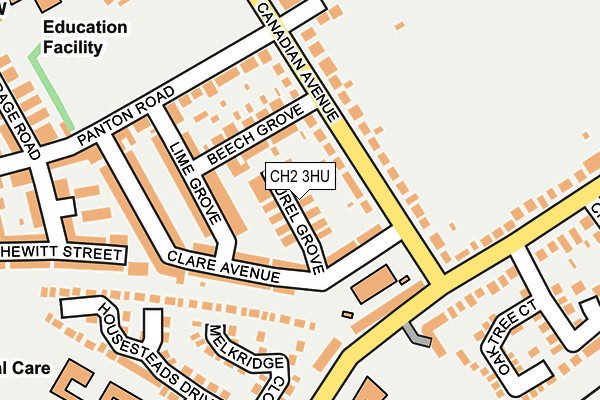 CH2 3HU map - OS OpenMap – Local (Ordnance Survey)