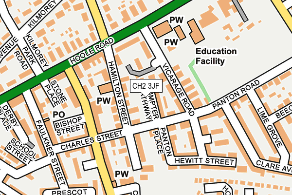 CH2 3JF map - OS OpenMap – Local (Ordnance Survey)