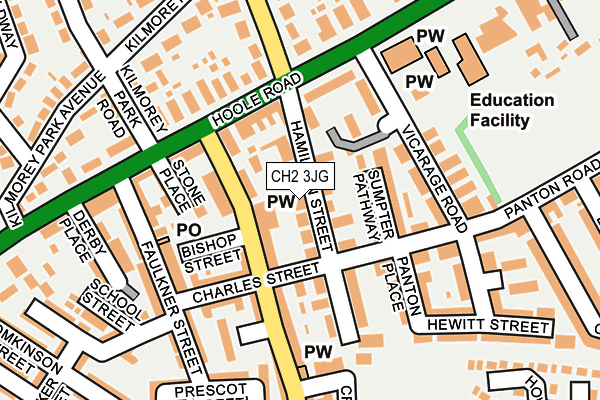 CH2 3JG map - OS OpenMap – Local (Ordnance Survey)