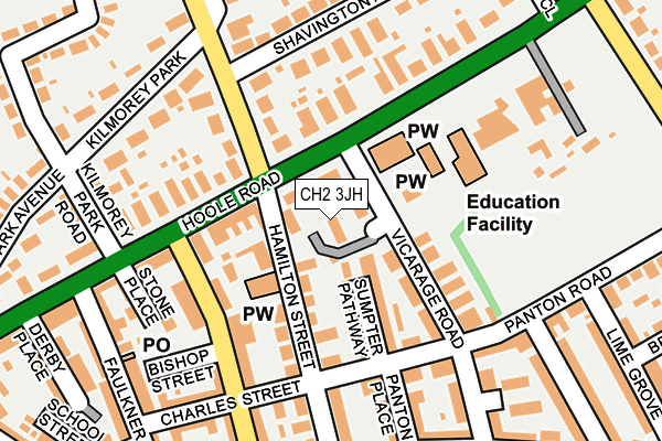 CH2 3JH map - OS OpenMap – Local (Ordnance Survey)