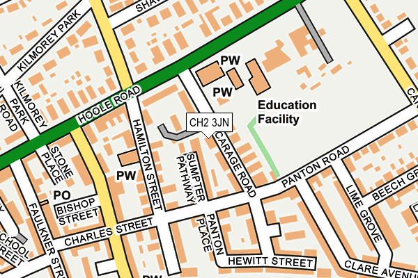 CH2 3JN map - OS OpenMap – Local (Ordnance Survey)