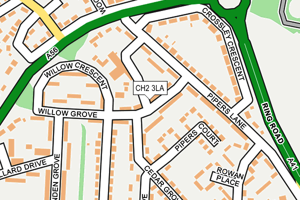 CH2 3LA map - OS OpenMap – Local (Ordnance Survey)