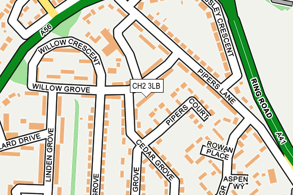 CH2 3LB map - OS OpenMap – Local (Ordnance Survey)