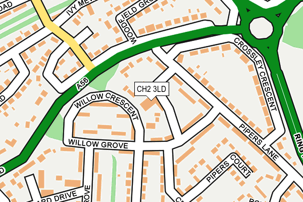 CH2 3LD map - OS OpenMap – Local (Ordnance Survey)