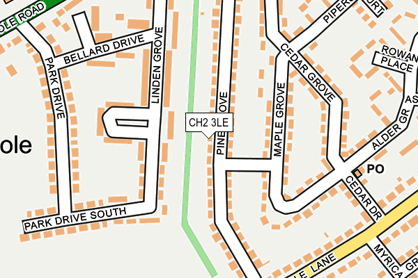 CH2 3LE map - OS OpenMap – Local (Ordnance Survey)