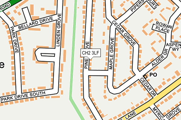 CH2 3LF map - OS OpenMap – Local (Ordnance Survey)