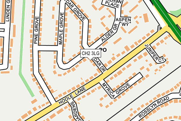 CH2 3LG map - OS OpenMap – Local (Ordnance Survey)