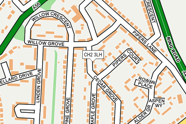 CH2 3LH map - OS OpenMap – Local (Ordnance Survey)