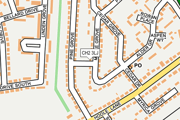 CH2 3LJ map - OS OpenMap – Local (Ordnance Survey)