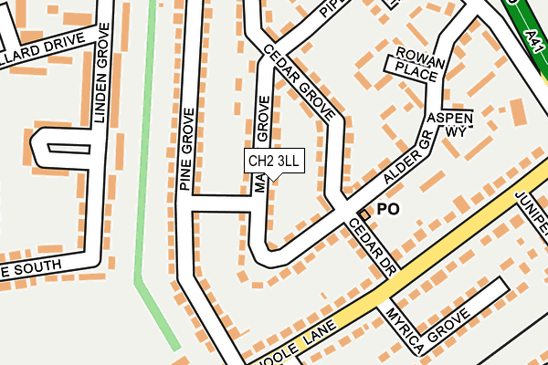 CH2 3LL map - OS OpenMap – Local (Ordnance Survey)