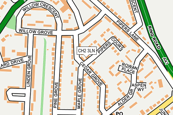 CH2 3LN map - OS OpenMap – Local (Ordnance Survey)