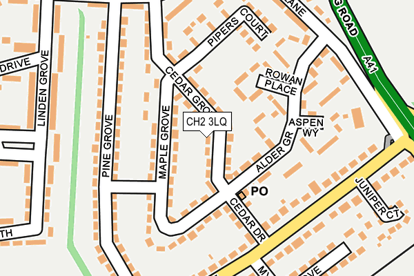 CH2 3LQ map - OS OpenMap – Local (Ordnance Survey)