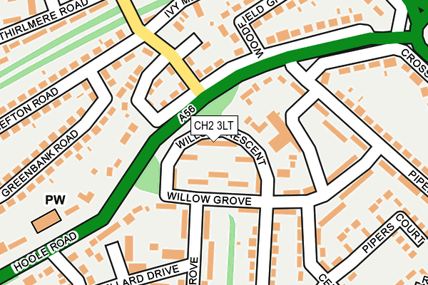CH2 3LT map - OS OpenMap – Local (Ordnance Survey)