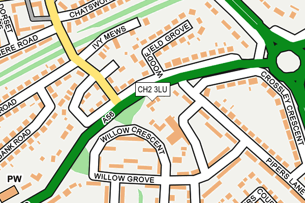 CH2 3LU map - OS OpenMap – Local (Ordnance Survey)